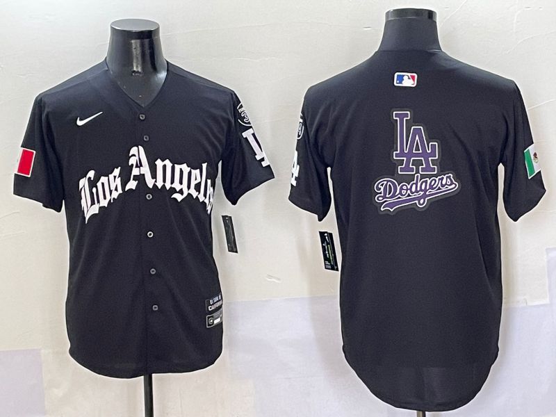 Men Los Angeles Dodgers Blank Black Five generations Joint Name 2025 Nike MLB Jersey style 22->los angeles dodgers->MLB Jersey